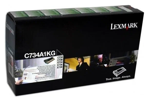 Оригинальный картридж лазерный Lexmark C734A1KG  черный 8 000 стр