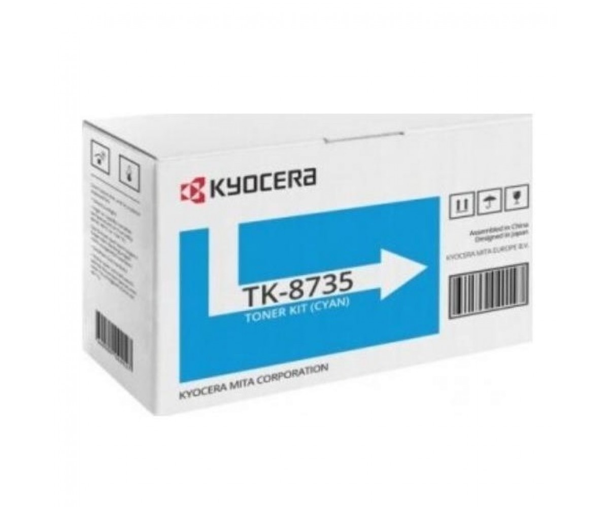 Оригинальный картридж лазерный Kyocera TK-8735C /1T02XNCNL0 голубой