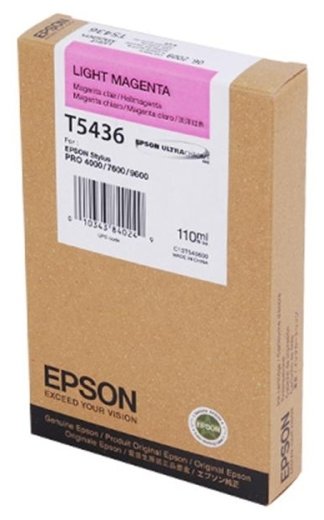 Оригинальный картридж струйный Epson T543600 (C13T543600) светло-пурпурный 110 мл