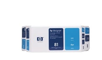 Оригинальный картридж HP C4991A (КОМПЛЕКТ голубой,81) для   DesignJet 5500PS, DesignJet 5500, DesignJet 5000PS, DesignJet 5000, DesignJet 5500UV, DesignJet 5000PS UV, DesignJet 5000UV