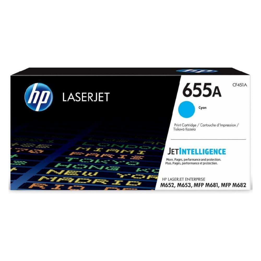 Оригинальный картридж HP CF451A (655a) (голубой)