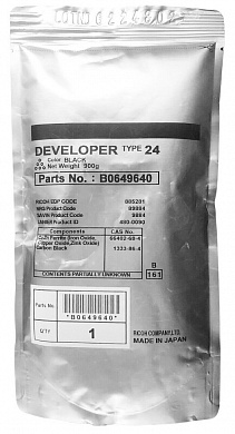 Оригинальный девелопер Ricoh Type-24 (885281/885435/B0649640) для Ricoh Aficio1060/ 1075/ 2051/ 2060/ 2075/ MP5500/6500/7500/6000/7000/8000/6001/7001/8001/9001/ AP 900/SP 9100DN/ Rex-Rotary DSM660 (350000 стр.)