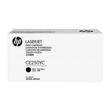 Оригинальный лазерный картридж HP CE250YC для НР Color LaserJet CP3520/ CP3525/ CM3530, черный, 12000 страниц