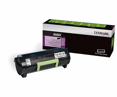КАРТРИДЖ LEXMARK 605H 60F5H00/60F5H0E ЧЕРНЫЙ ПОВЫШЕННОЙ ЕМКОСТИ ДЛЯ LEXMARK MX310DN, MX410DE, MX510DE, MX511DTE, MX611DHE, MX611DE, MX511DHE (10000СТР.)