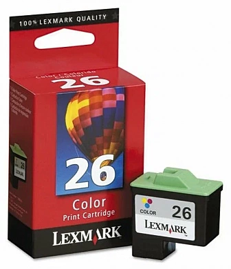 Картридж оригинальный цветной Lexmark 10N0026 (№26) Color, ресурс 275 стр.
