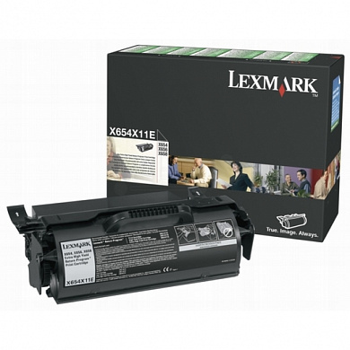 ОРИГИНАЛЬНЫЙ КАРТРИДЖ LEXMARK X654X11E РЕГУЛЯРНЫЙ (36000 СТР., ЧЁРНЫЙ) ДЛЯ LEXMARK X651 | LEXMARK X652 | X654 | X656 | X658