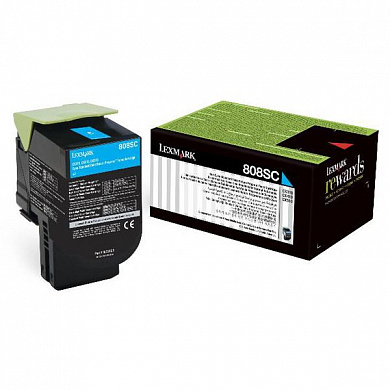 ОРИГИНАЛЬНЫЙ КАРТРИДЖ LEXMARK RETURN PROGRAM ТОНЕР ГОЛУБОЙ 80C8SC0  ДЛЯ CS310/410/510 (2000 СТР.