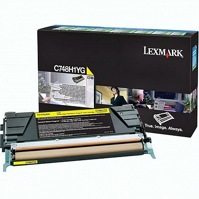 Оригинальный картридж лазерный Lexmark C748H1YG  желтый 10 000 стр