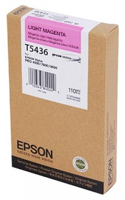 Оригинальный картридж струйный Epson T543600 (C13T543600) светло-пурпурный 110 мл