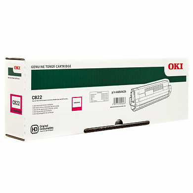 Оригинальный тонер-картридж OKI 44844626/44844614 для  OKI C822 (7300c.) Пурпурный