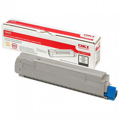 Оригинальный  тонер-туба OKI 43487712/ 43487724 черный для OKI C8600/ C8800 (6000 стр)