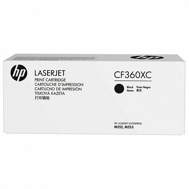 Оригинальный картридж HP №508X CF360X / CF360XC черный для HP Color LaserJet Enterprise M552 / M553 / M577