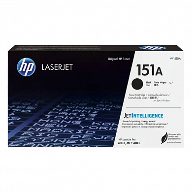 Оригинальный лазерный картридж HP 151A W1510A для HP LaserJet Pro 4003n/ 4003dn/ 4003dw/ 4103dw/ 4103fdn/ 4103fdw, чёрный, 3050 страниц