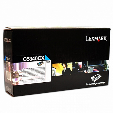 Оригинальный тонер картридж  Lexmark C5340CX синий повышенного объема для C534 (7000 стр.)