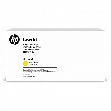 Оригинальный лазерный картридж HP 504A CE252YC для HP Color LaserJet CM3530/ CM3530fs/ CP3525x/ CP3525n/ CP3525dn, желтый, 7900 страниц