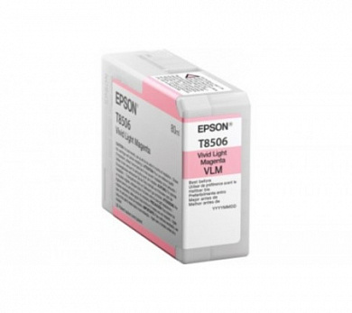 Оригинальный картридж струйный Epson T8506 (C13T850600) светло-пурпурный 80 мл