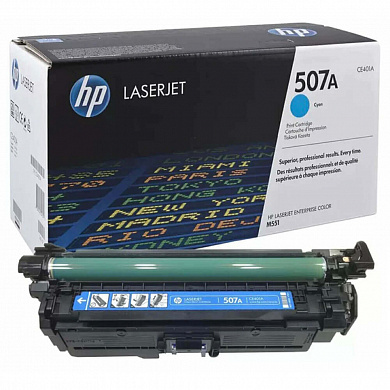 Оригинальный картридж HP CE401A (507A) (голубой)
