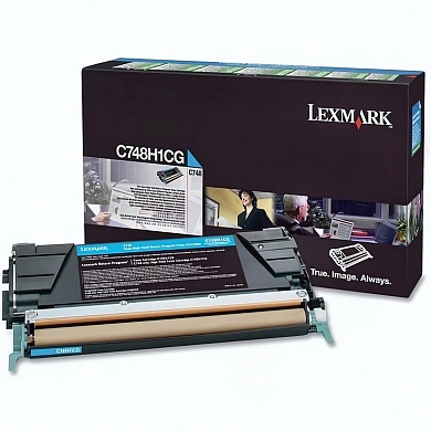 Оригинальный картридж лазерный Lexmark C748H1CG  голубой 10 000 стр