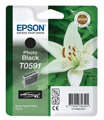 Оригинальный картридж Epson T059140 для Epson Stylus Photo R2400 Photo Black (440 стр.)