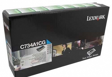 Оригинальный картридж лазерный Lexmark C734A1CG голубой 6 000 стр