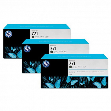 Оригинальный картридж HP B6Y31A (771 матовые черные 3 шт)