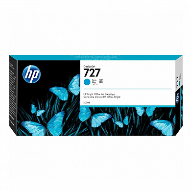 F9J76A Картридж HP 727 с голубыми чернилами для принтеров HP Designjet T1500/ T2500/ T920 серии ePrinter