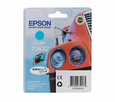 Оригинальный картридж Epson T06324A  для Epson Stylus C67/ C87, CX3700/ CX4100/ CX4700 Cyan
