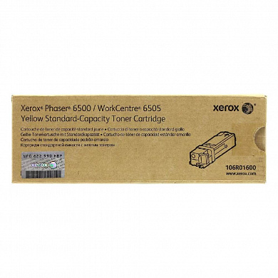 Оригинальный тонер-картридж Xerox 106R01600 (1000 стр., желтый)