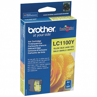 Оригинальный картридж BROTHER LC1100Y (325 стр., желтый)