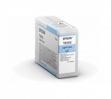 Оригинальный картридж струйный Epson T8505 (C13T850500)  светло-голубой 80 мл