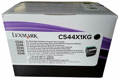 Оригинальный картридж  Lexmark C544X1KG для C540, C543, C544, X543, X544 Black Extra High Yield Return Program 6K