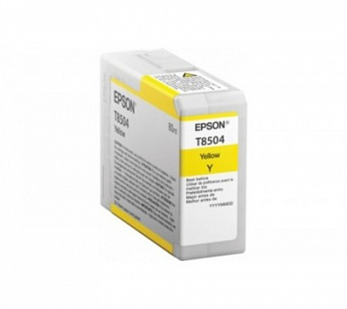 оригинальный картридж струйный Epson T8504 (C13T850400)  желтый 80 мл