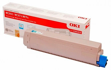 Оригинальный картридж лазерный OKI 45862851 / 45862839 голубой 7300 стр